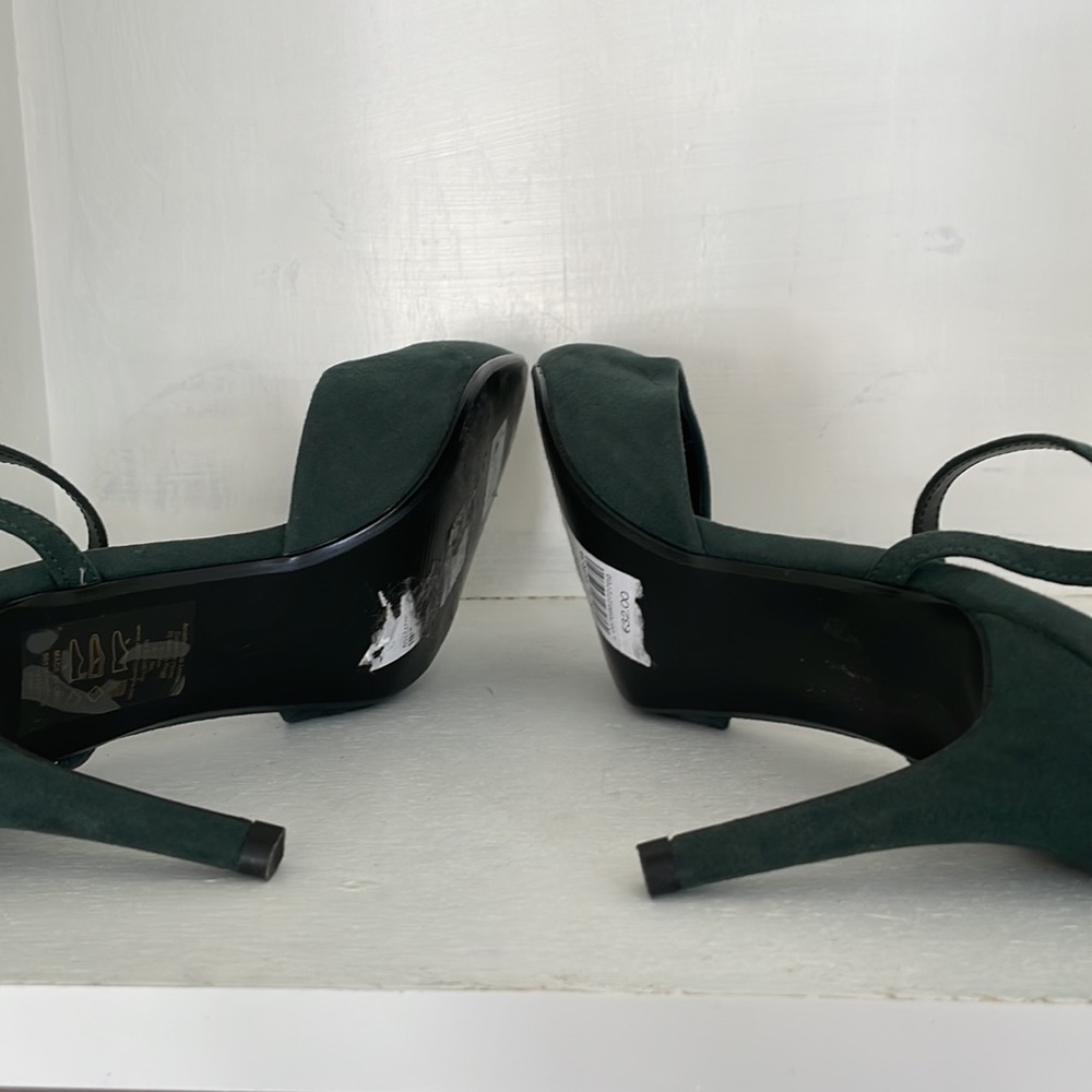 Dorothy Perkins deep green suede heels SIZE UK 6 (US8) - Picture 6 of 7